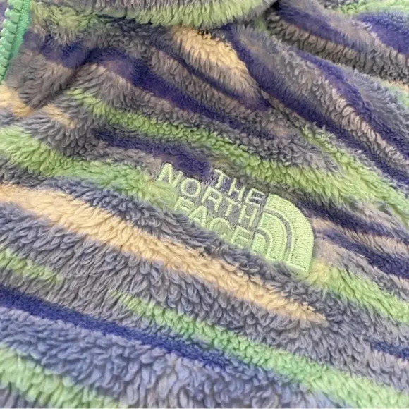 The North Face Osolita Zip Up Fleece Jacket Sweater Grapemist Blue Wavy Stripe:L - Picture 3 of 13